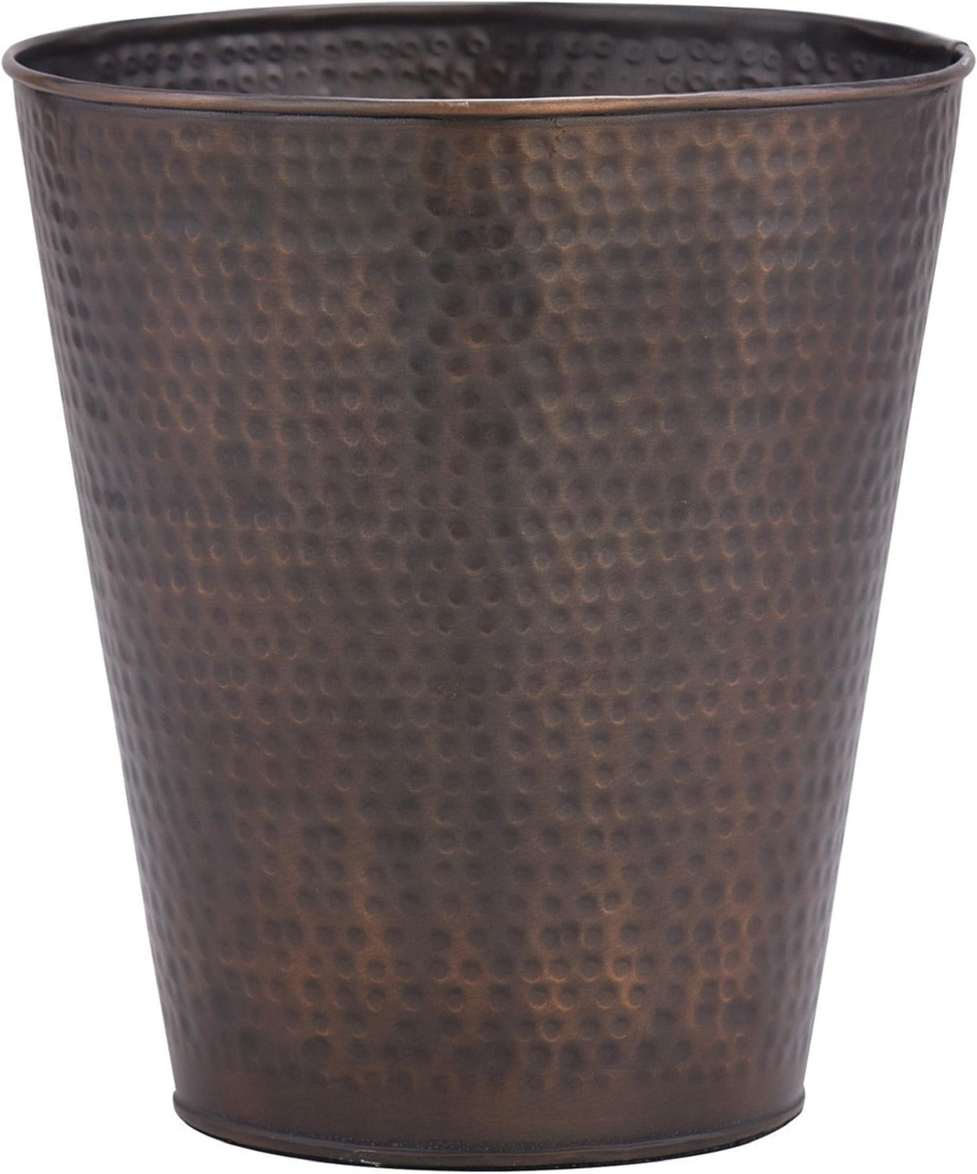 Park Designs Hammered Copper Waste Basket 10" H