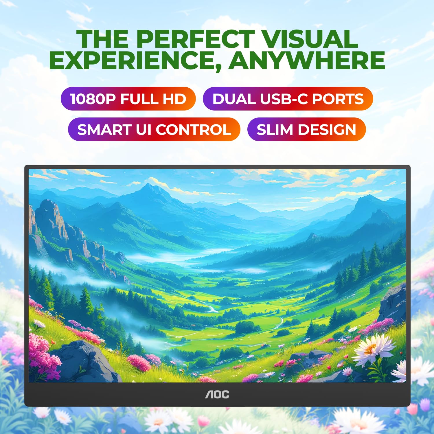 AOC 16T20 Portable Monitor 15.6