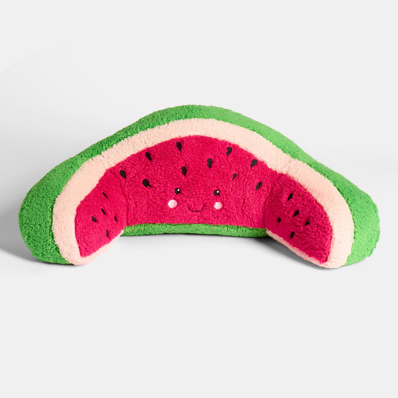 OHS Kuschelkissen für Kinder, Lesekissen für Bett, Erwachsene, stützend, weich, gemütlich, Teddy-Fleece, Gaming-Bettkissen mit Armen, Umarmungskissen, zum Entspannen zu Hause, Grün/Rosa, 45 x 40 x 30