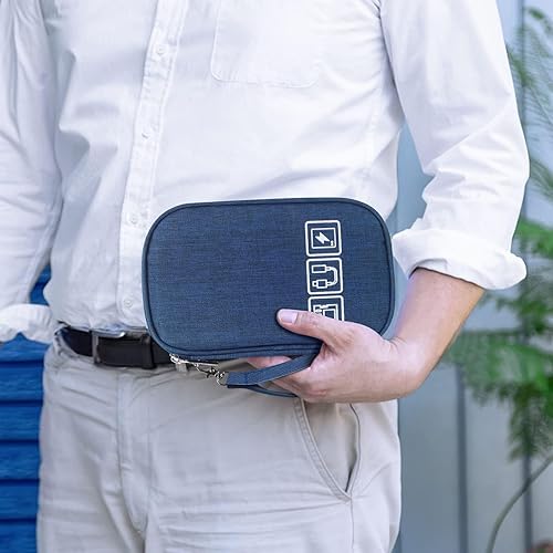 Miniatura 7 de Songaa Organizador electrónico pequeño organizador de cables de viaje accesorios electrónicos portátil impermeable bolsa de almacenamiento de viaje