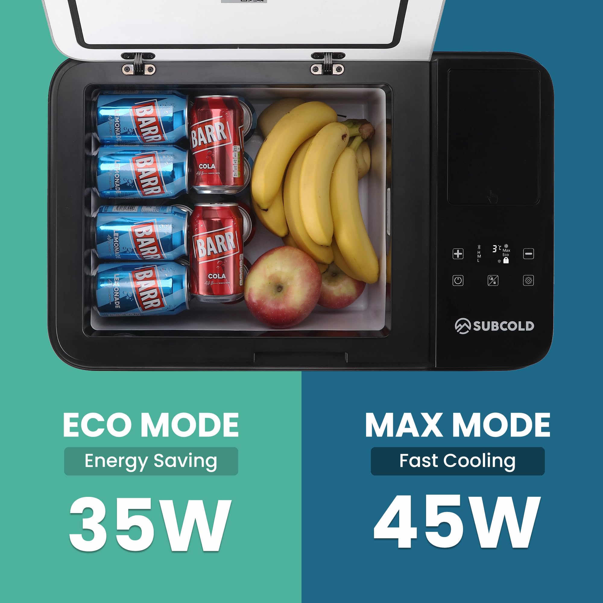 Subcold Roam20 Portable Car Fridge Freezer 20L – 12V/24V/240V Compressor Cooler with App Control, Eco/Max Modes, Battery Protection, Low Noise 44dB – for Cars, Camping, Road Trips & Off-Grid Use - 5