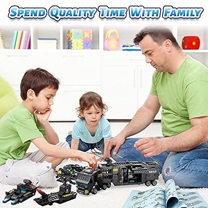 iloveee 51 in 1 Robot STEM Building Blocks Toys for Boys Age 8-12, Educational Learning Building Bricks Truck Kit, Gifts for 6 7 8 9 10 11 13 Years Old Kids, Engineering Erector Set 700PCS
