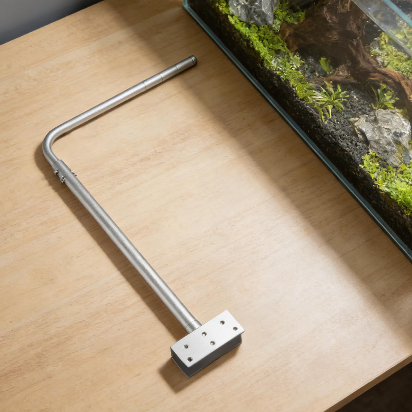 2 szt. metalowy uchwyt do lamp akwariowych, do lamp LED w akwarium, regulowany stojak, odpowiedni zbiorników o grubości 20 mm