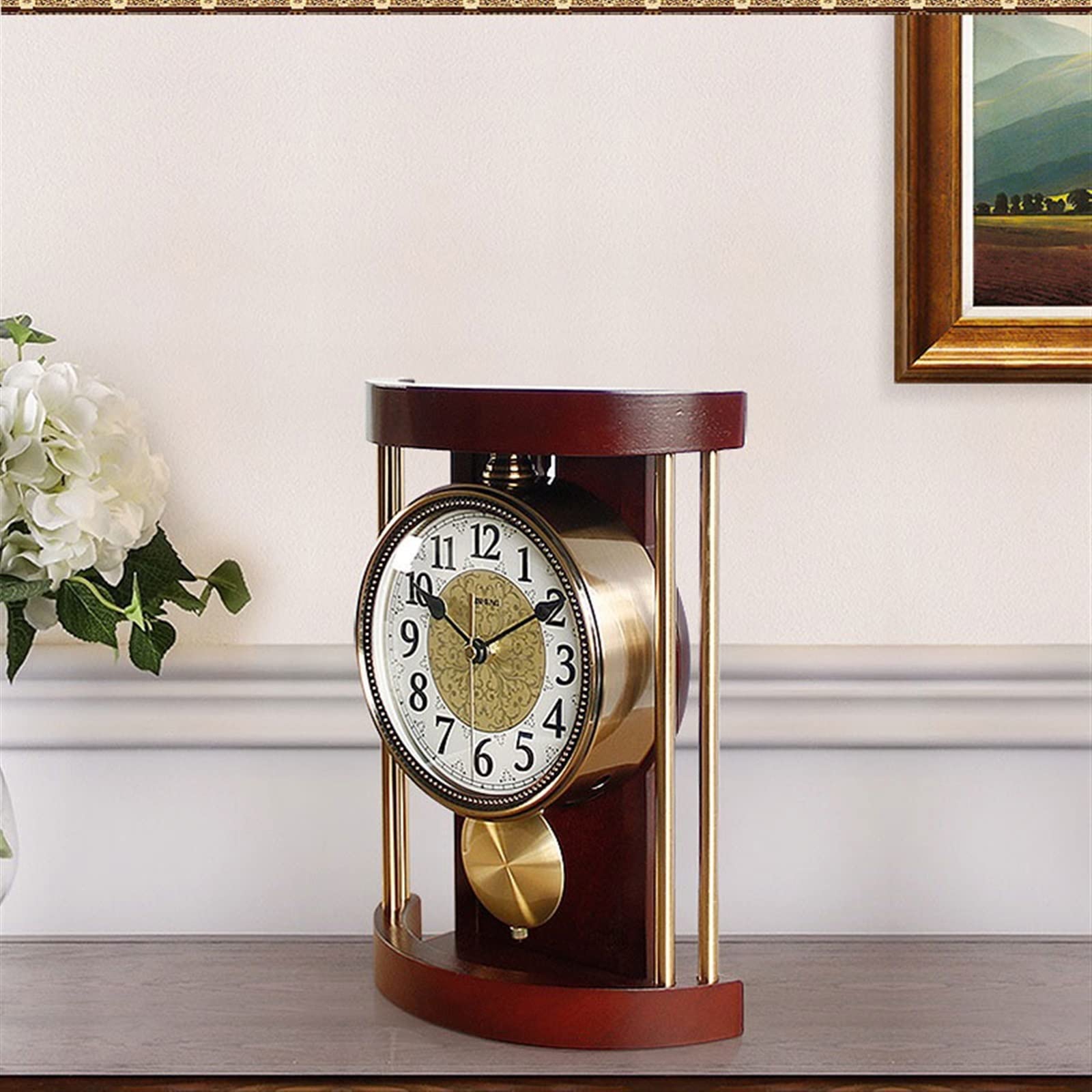 Décorative Horloge de Bureau Classique silencieuse décoration de Bureau rétro Horloge Salon Porche décoration de Bureau pour Bureau Chambre Table