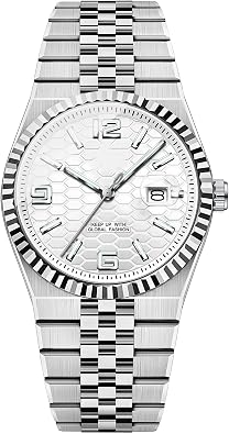 BESTKANG Mens Watch Quartz Luminous Date Fashion Waterproof Watch Classic Dress Stainless Steel Watches for Men