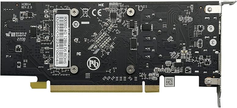 51RISC Radeon RX 550 LP Graphics Card, Low Profile 4GB GDDR5 Small Form Factor Video Card for Gaming 4K Display Desktop/Mini PC SFF Video Card (RX 550 4GB Low Profile)