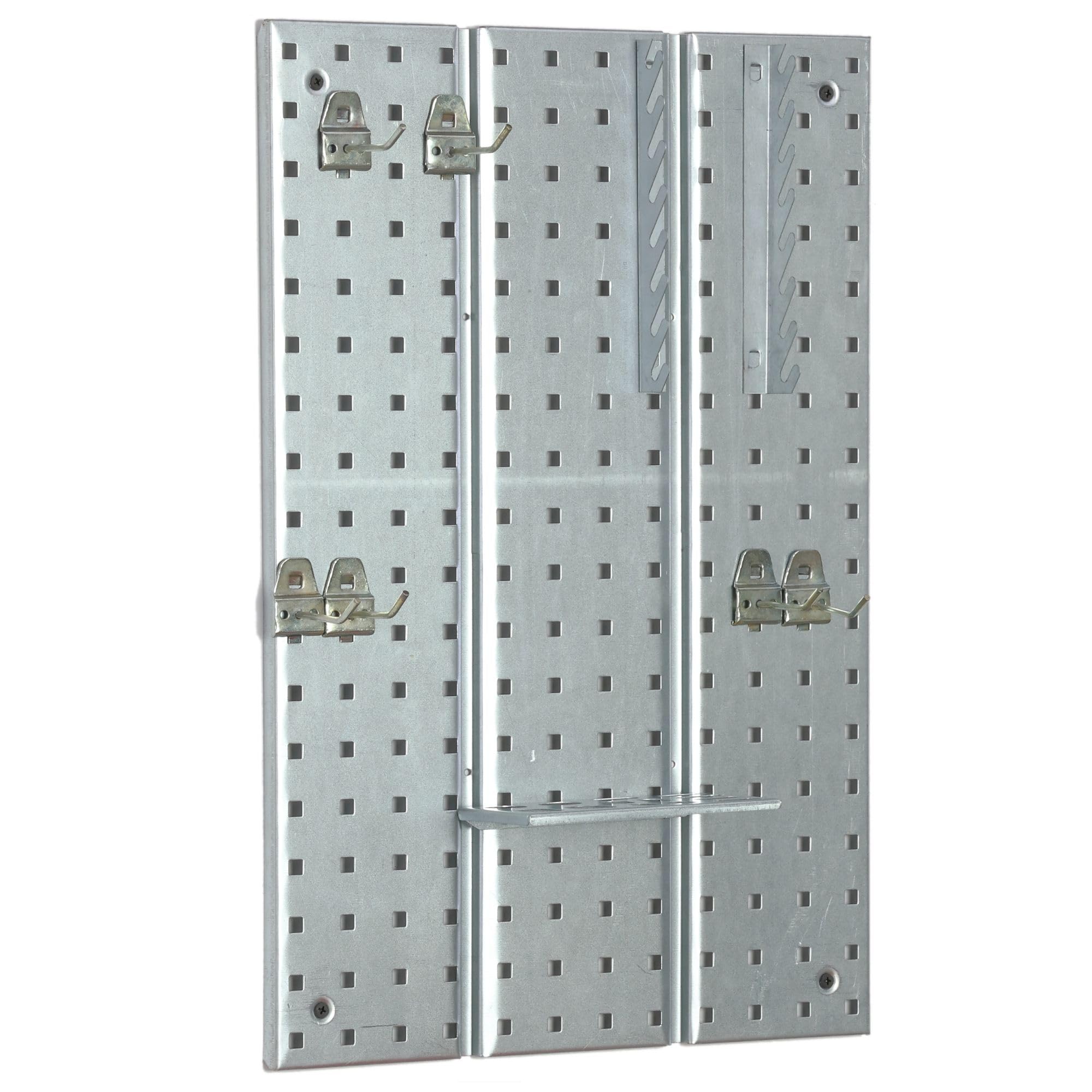 Werkzeugwand Metall 39x59cm Lagersystem mit Werkzeughaltern Werkzeughaken Lochbrett Werkstatt Garage Steckbrett Elektrowerkzeuge Lochwand Starke Steckregal Hängeregal Wandhalterung montagefertig