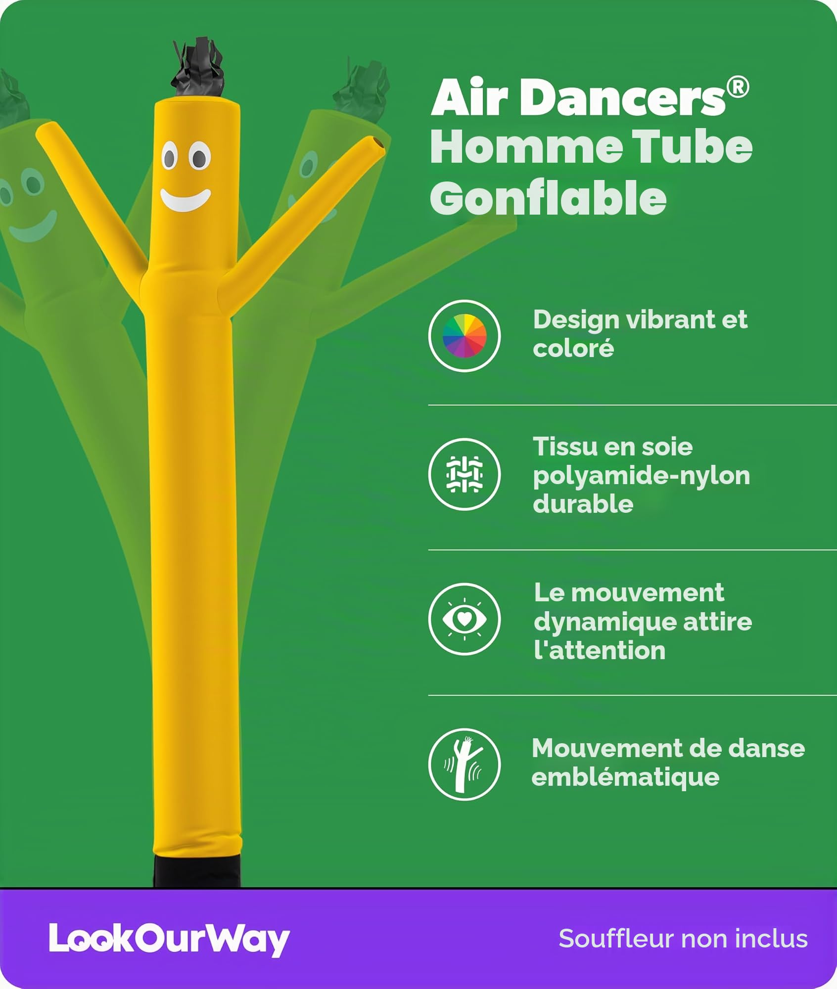Ventilateur gonflable en forme de bonhomme | Ventilateur pour ballon gonflable 550 W