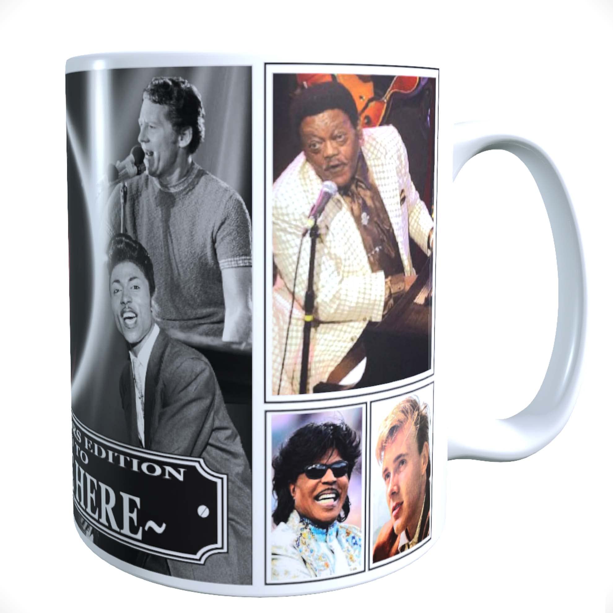 Rock n Roll Greats of 50s & 60s Music Icon Personalised Mug Gift