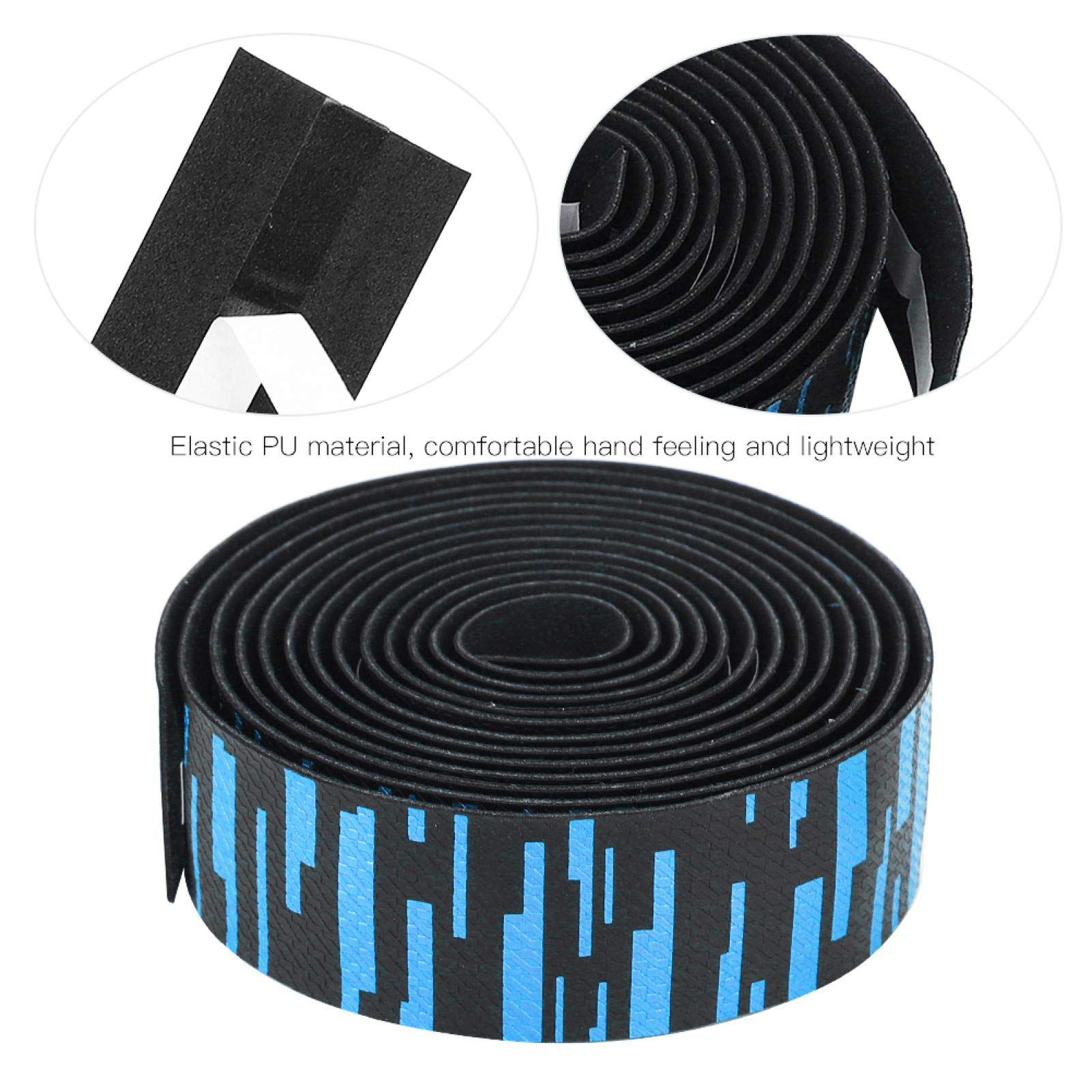 Bike Ribbon PU Color Performance Stuurlint Zwart/Celeste
