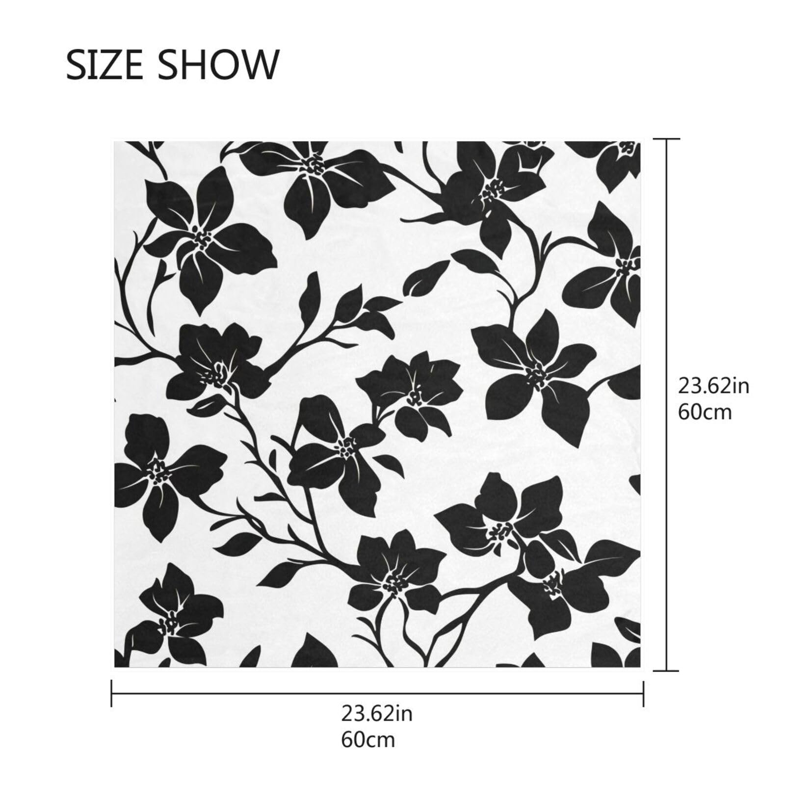 BOESI Graffiti Black Flower Women's Headband, 23.62