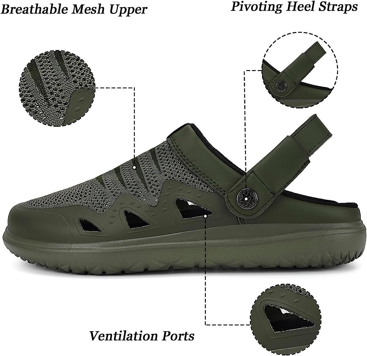 Uomo Donna Zoccoli e Sabot Spiaggia Giardino Pantofole Scarpe da Mare Estate Leggero Comode Traspiranti Sandali Clogs Ciabatte all'aperto