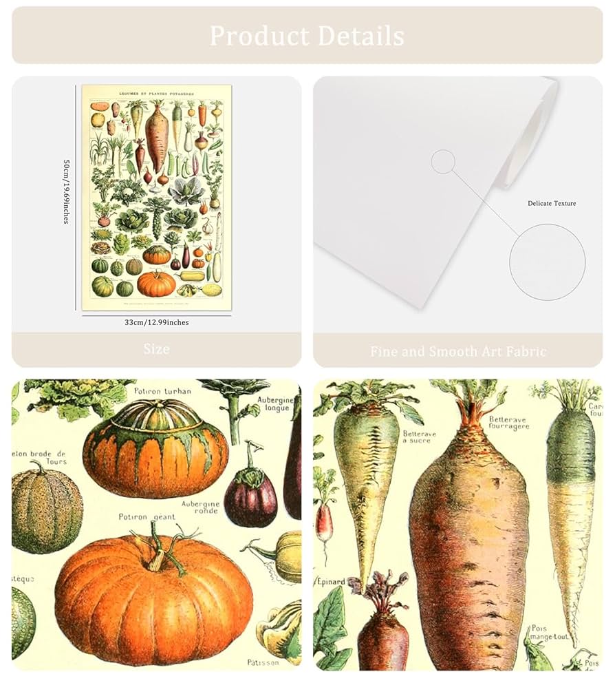 冊頁精品 蔬菜圖 Amazon.com: Meishe Art 海報蔬菜印花復古廚房植物科學植物