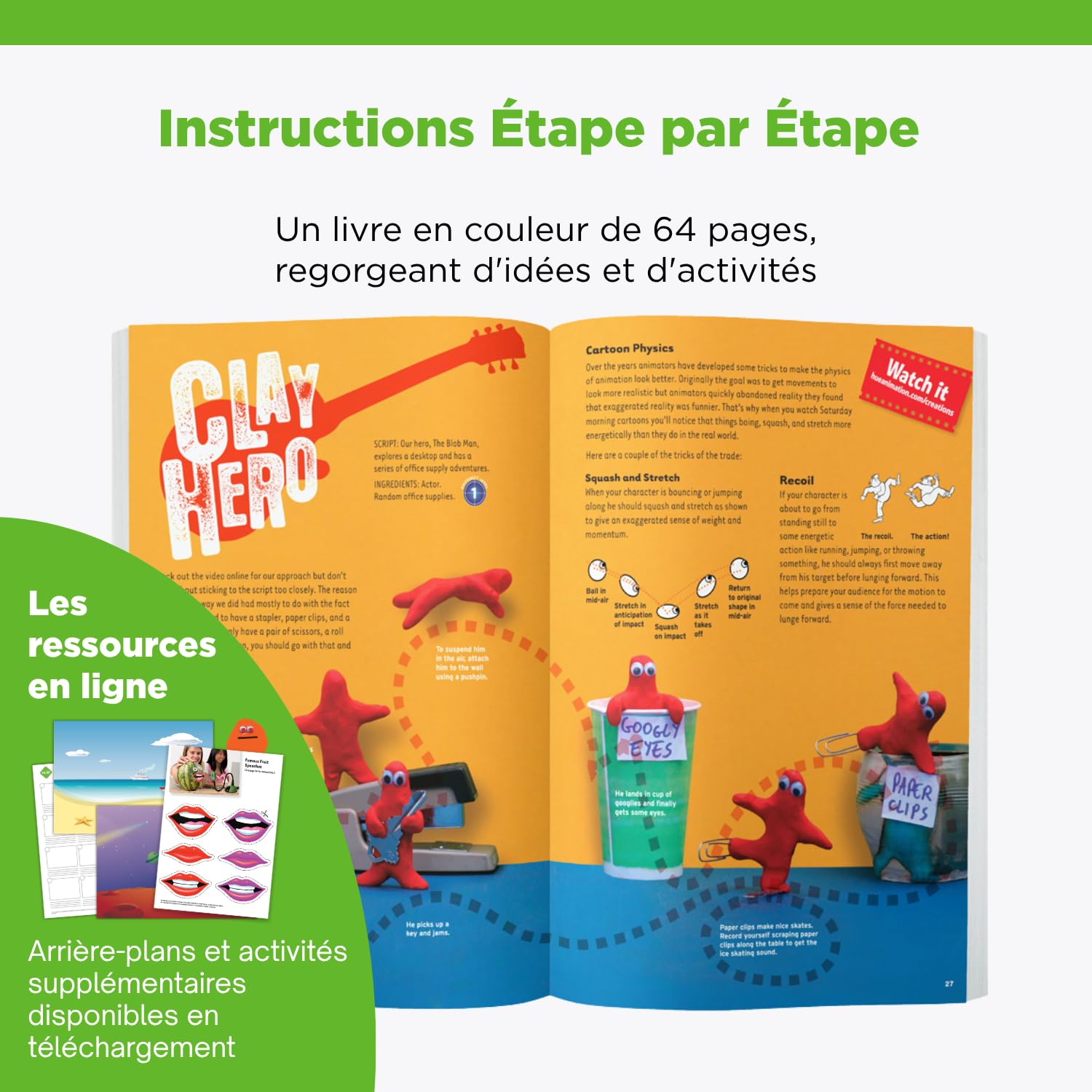 HUE Animation Studio (Noir) : Kit Stop Motion Complet pour Windows/macOS | Pour enfants à partir de 7 ans, Caméra Full HD 1080p, microphone intégré, logiciel, livre, ressources téléchargeables