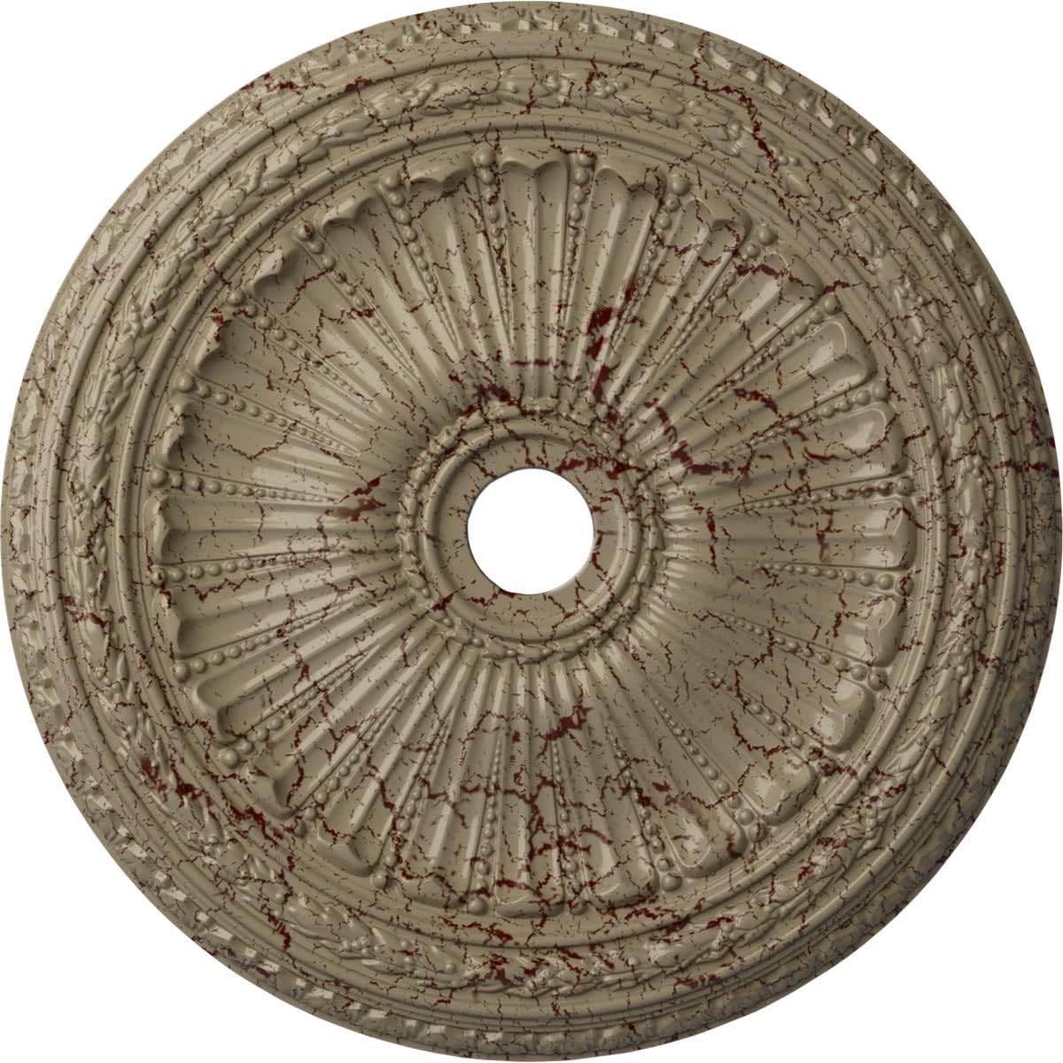 Ekena Millwork CM35VIGDC Viceroy Ceiling Medallion, Gobi Desert Crackle, 35 1/8"OD x 4 7/8"ID x 2 1/2"P