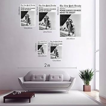 Trendy Wall Art, Audacity Newspaper Print, Funny Wall Art Decor, Magazine Cover, Girls Room Decor, Photo Print, Retro Poster Unframe-style 12x18inch(30x45cm)