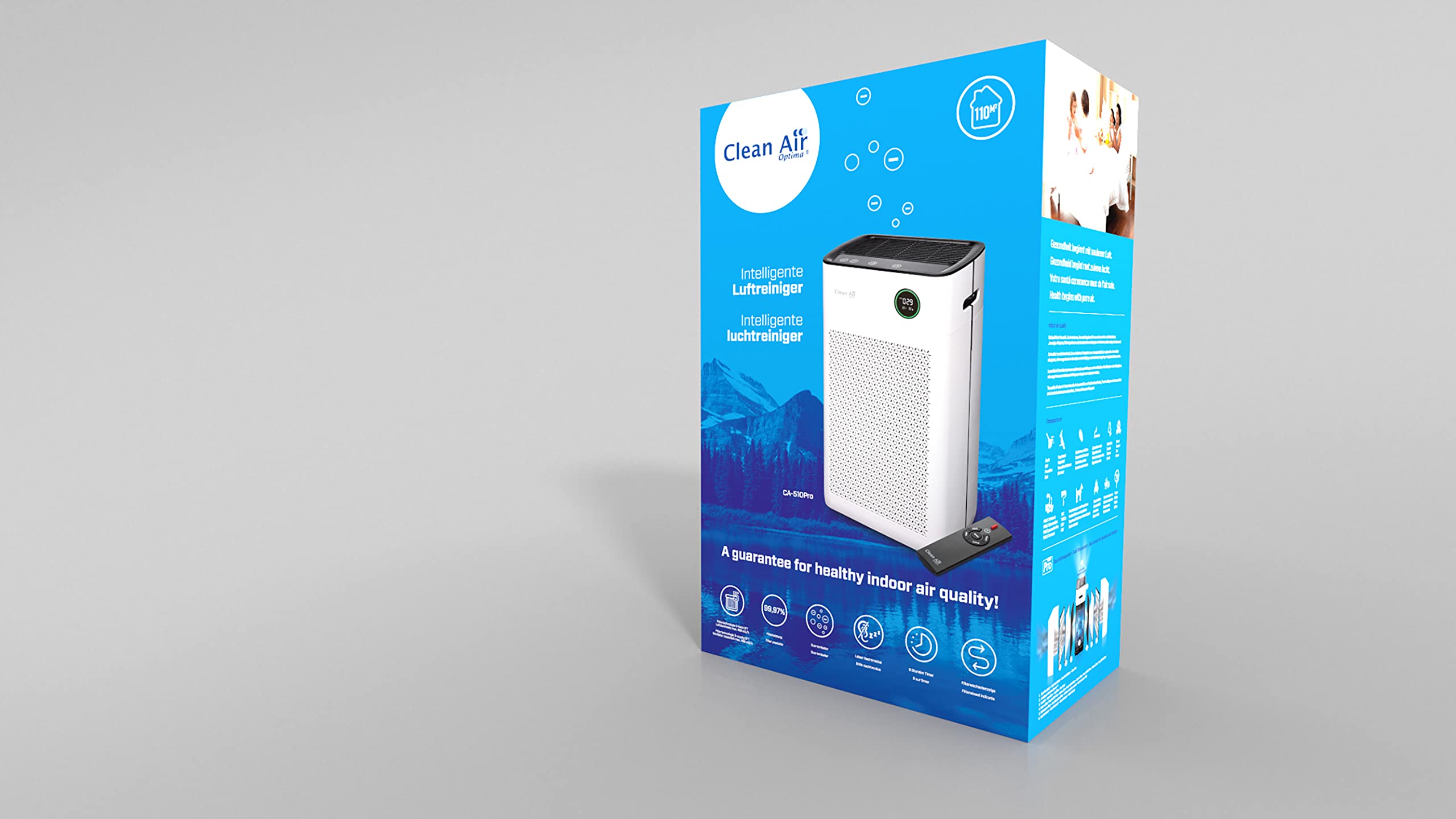 Clean Air Optima Purificador de Aire Inteligente con ionizador y HEPA CA-510Pro