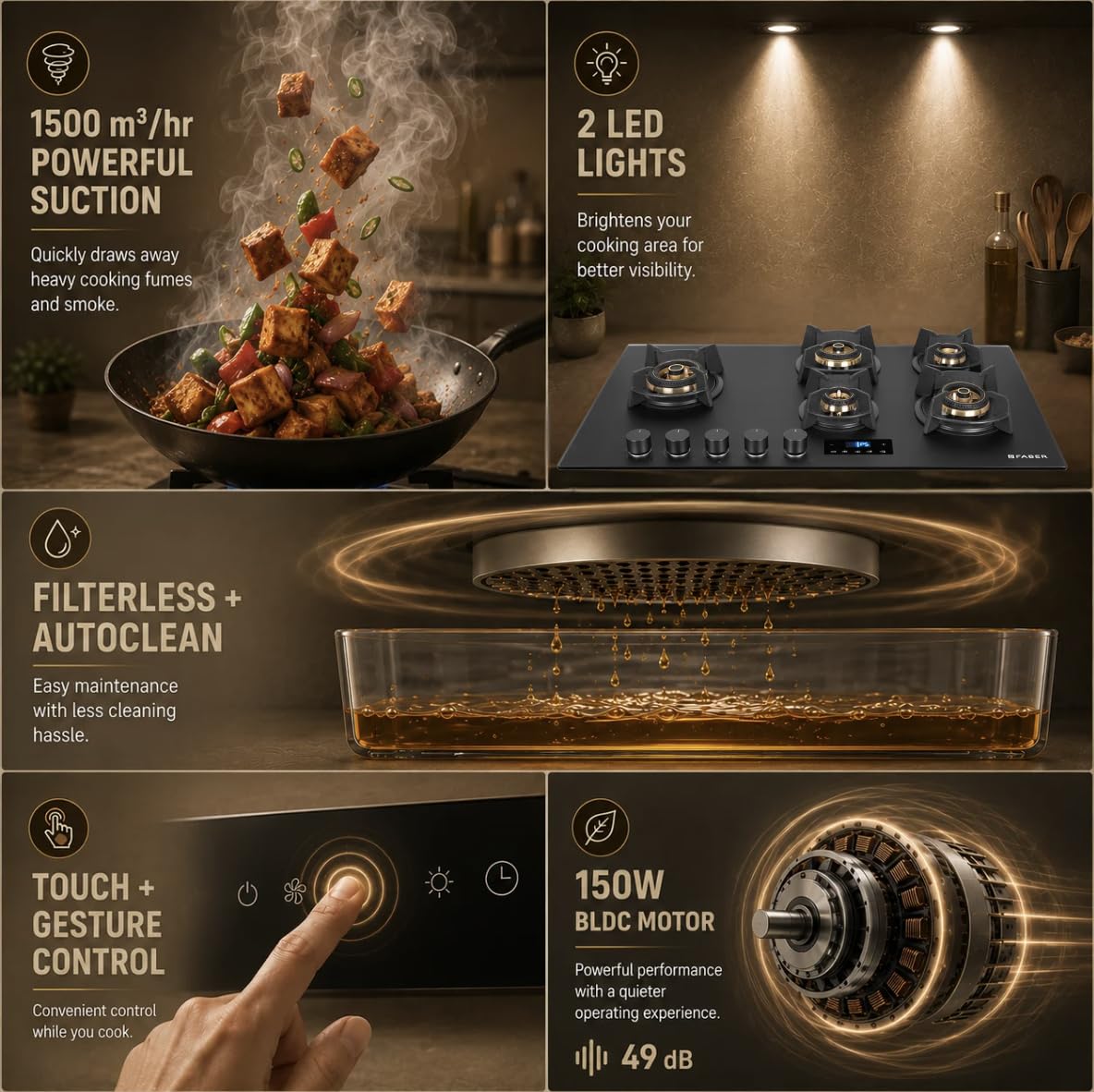 Faber Energy Chimney - Quiet & Efficient Kitchen Ventilation -4