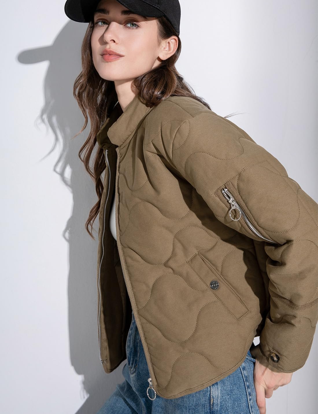 VIEWON Women's Quilted Puffer Winter Lightweight Jacket Short Warm zip up Button Down Coat with Pockets - Image 4