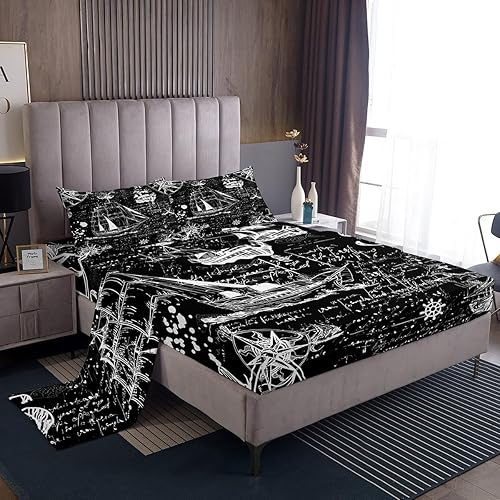 Miniatura 131 de jejeloiu Sea Turtle Sheet Set Ocean Creature Themed Sheets with Deep Pocket Fitted Sheet Sea Underwater World Bed Sheets Set Bed Reptile Tortoise