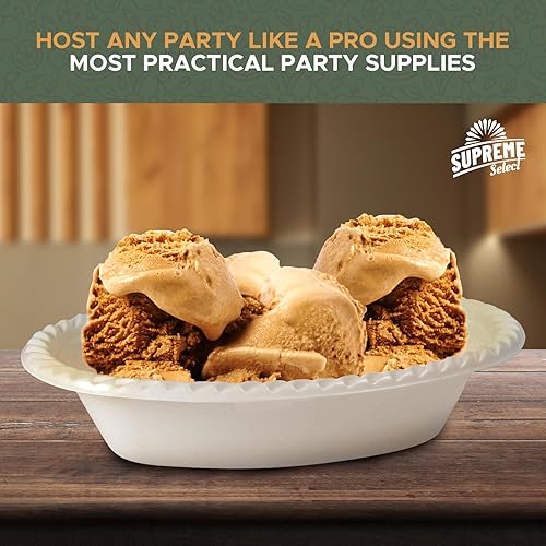 Miniatura 4 de Cuencos desechables de plástico blancos Paquete de 200  Cuencos ovalados de 8 onzas Cuencos desechables aptos para microondas - Tazones de sopa,