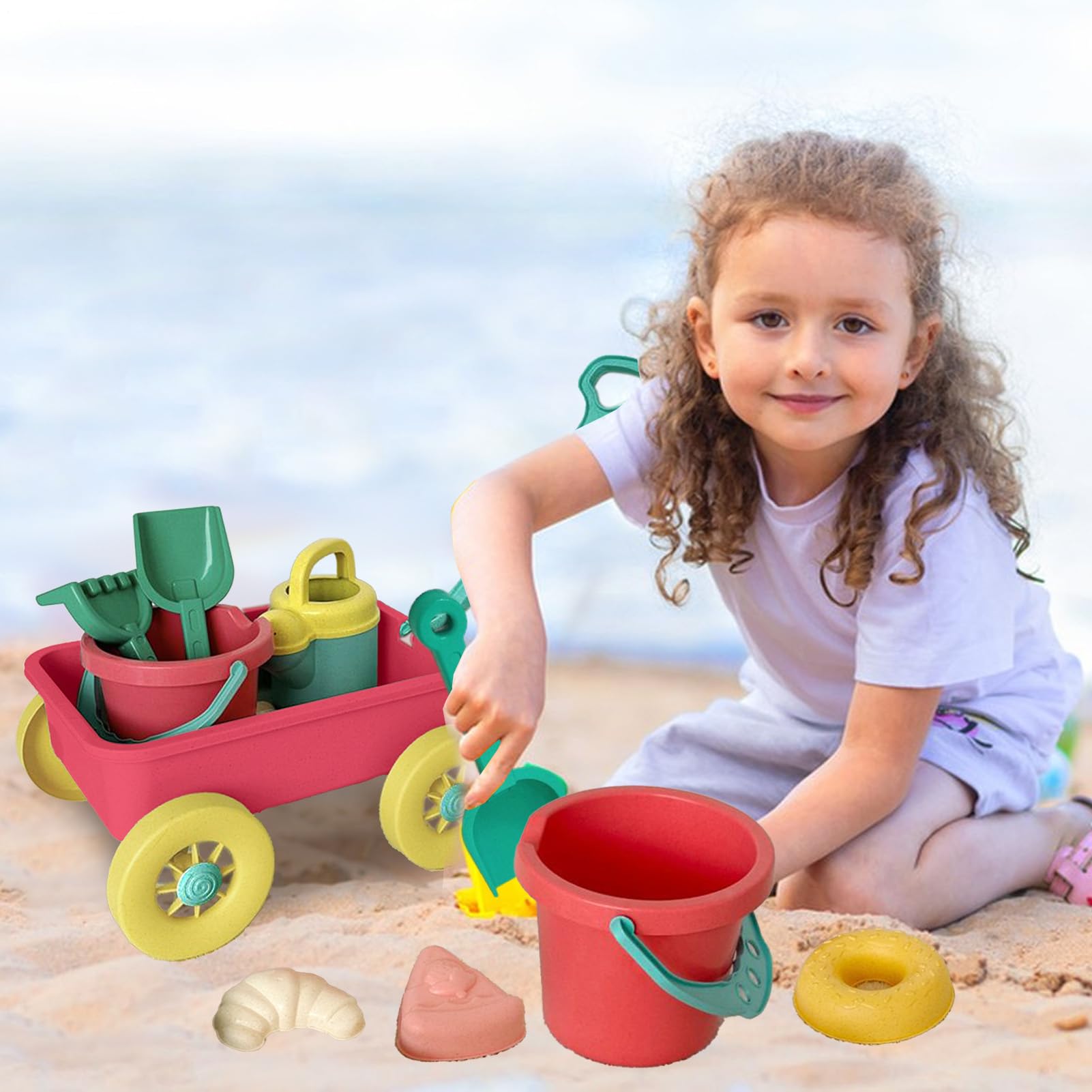 Beach Toys, Kit di costruzione di sabbia Apprendimento precoce piccoli | Playset esterno interattivo per bambini adolescenti