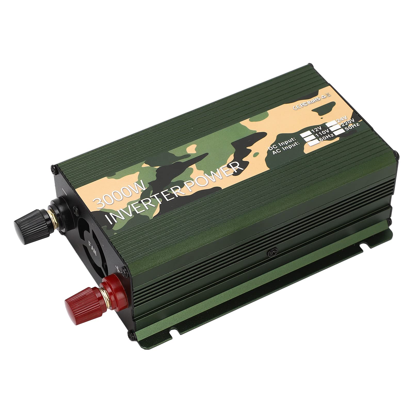 Przetwornica Napięcia 3000 W, DC 24 V do AC 220 V 110 V Falownik Samochodowy Sinusoida Konwerter Solarny z Gniazdem USB AC 5 V 2A (220V)