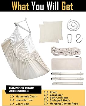 ADVOKAIR Hanging Hammock Chair Large Swing Chair With