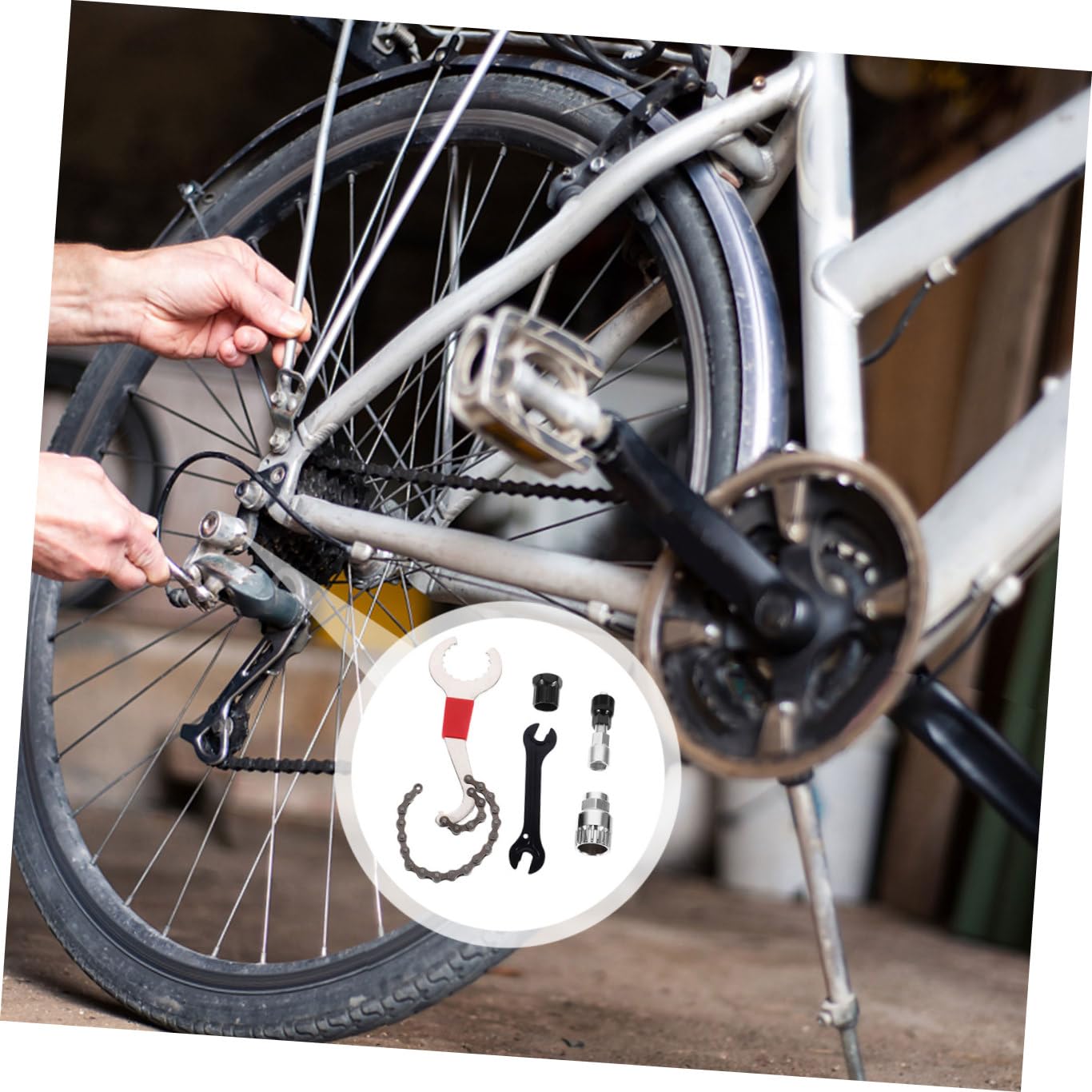 Toddmomy Estrattore per Pedivella in Metallo Strumento di Estrazione per Movimento Centrale Scanalato Denti Dispositivo di Estrazione per Guarnitura per Biciclette da Strada e Mountain Bike