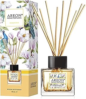 Areon Home Luxury Perfume Reed Diffuser + 10 Rattan Reeds, Osmanthus 50 ml