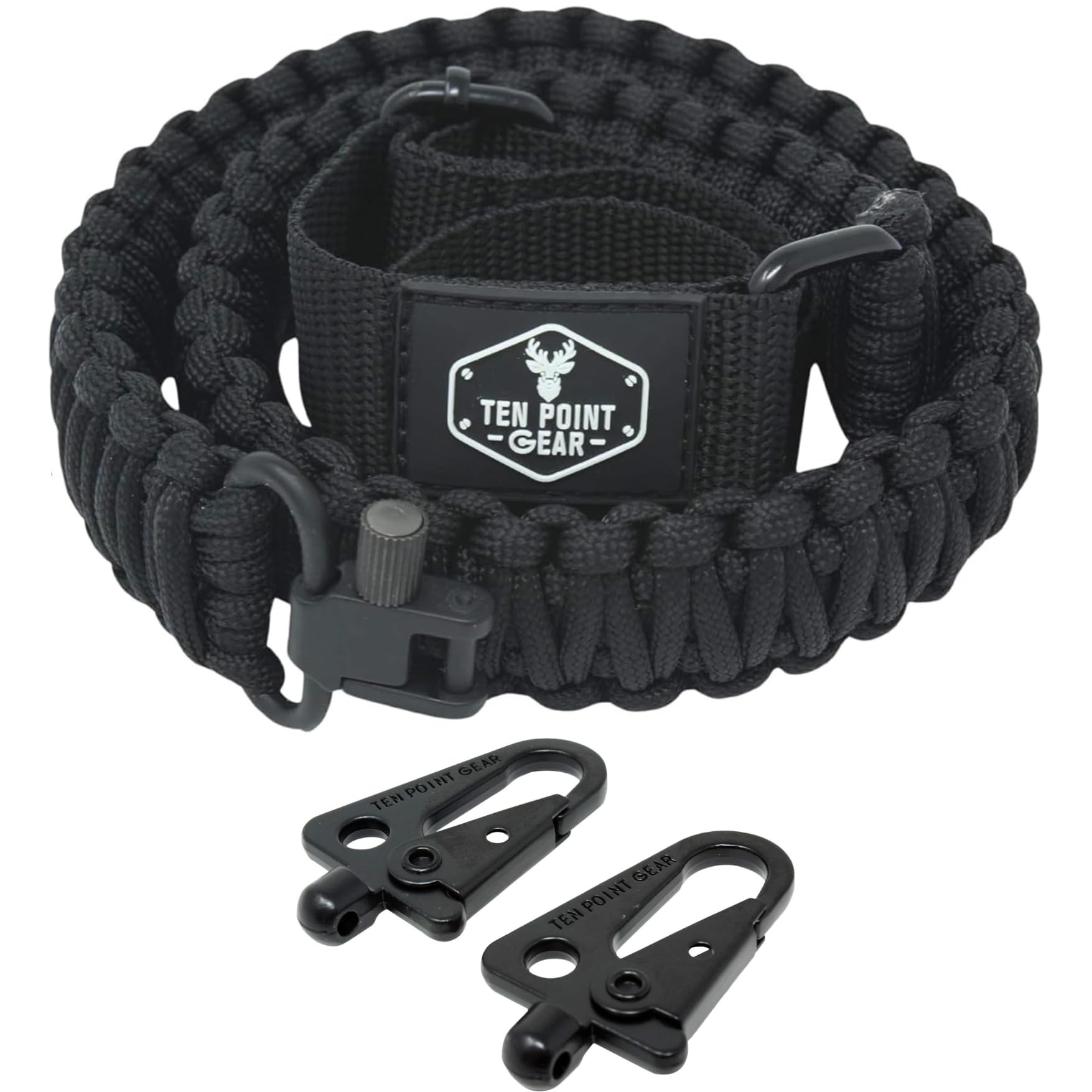 Traditional Sling 2 Points 550 Paracord | Adjustable w/Swivels and Clips | Outdoors and Hunting Use | Multiple Color Options | Many Survival Uses
