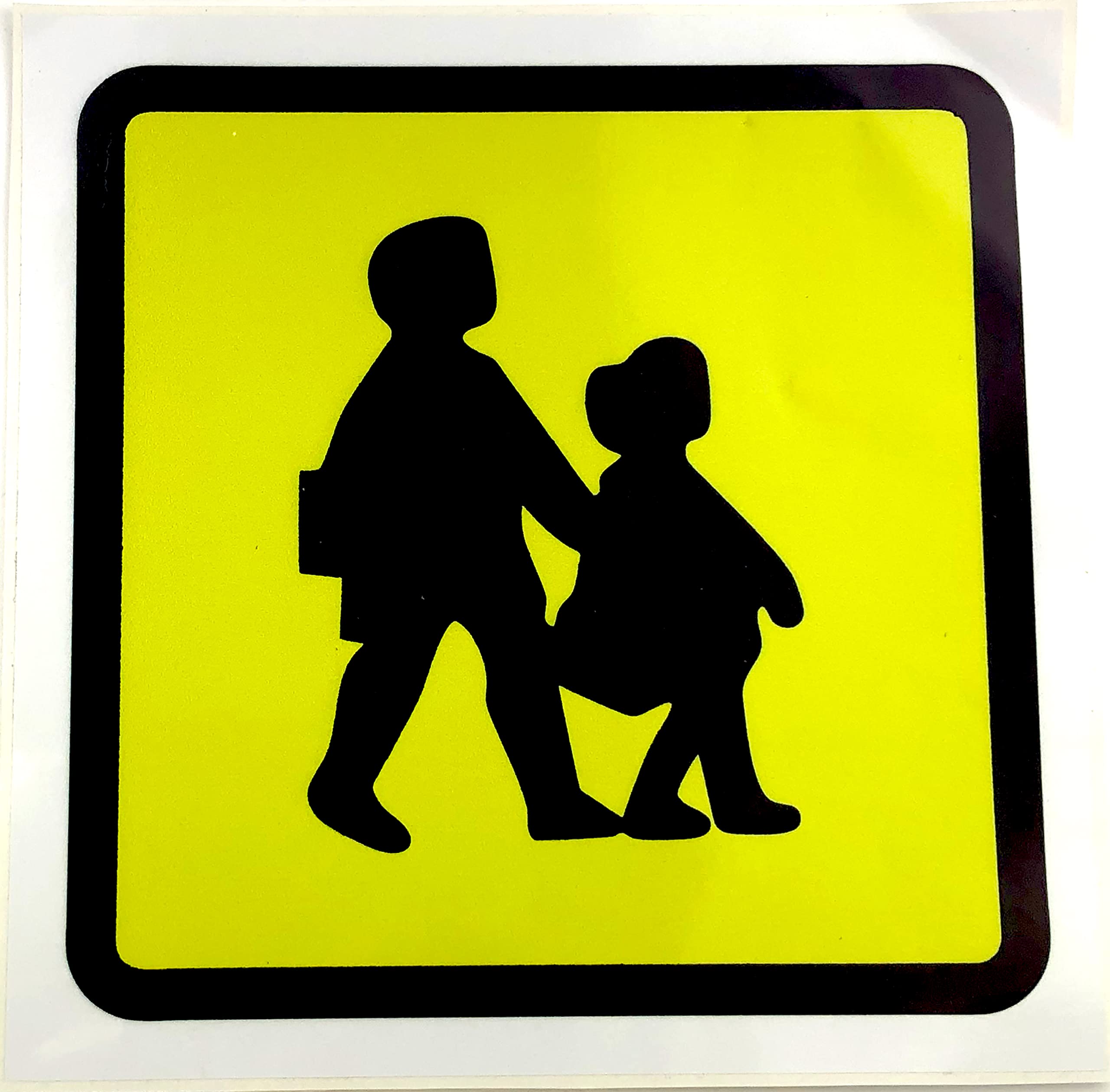 Señal de seguridad con símbolo de autobús escolar, plástico PVC de 3 mm, 200 x 200 mm