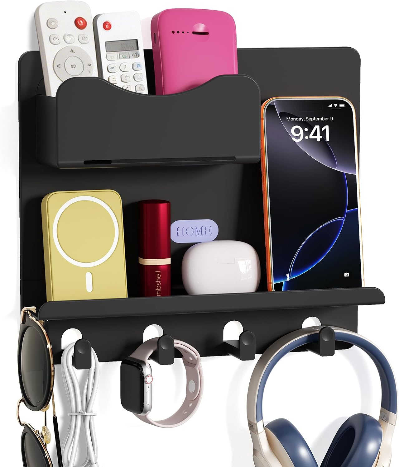 CHENYAOAI Bedside Shelf Accessories Organizer, Wall Mount Self Stick On, Cute Room Decor Aesthetic, Girls Room Decor, Cool Stuff for Bedroom Storage and Organization