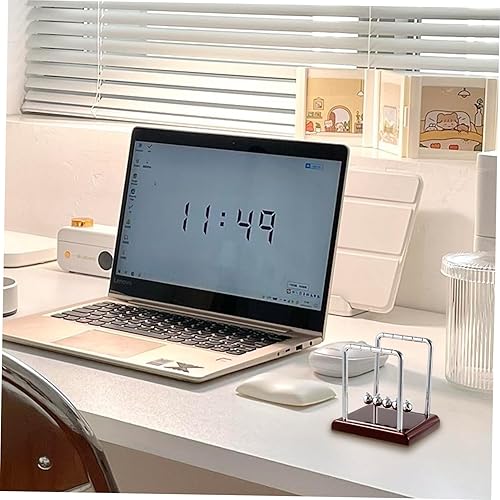 Miniatura 8 de Toyvian Balanceo Escritorio Decoración Balance Escritorio Juguete Balanceo Péndulo Balance Newtons Cuna Péndulo Balance Física Juguete Acero Física