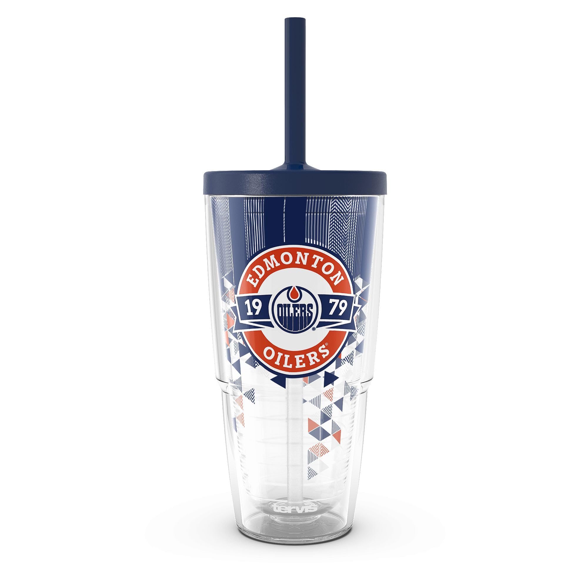 Tervis NHL Edmonton Oilers - Shatter Made in USA Double Walled Insulated Tumbler Travel Cup Keeps Drinks Cold & Hot, 24oz with Straw Lid, Classic