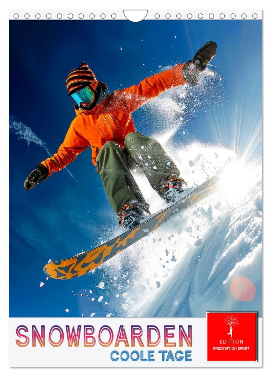 Snowboarden - coole Tage UK-Version (Wall Calendar 2026 DIN A4 Portrait), CALVENDO 12 Month Wall Calendar — image 1