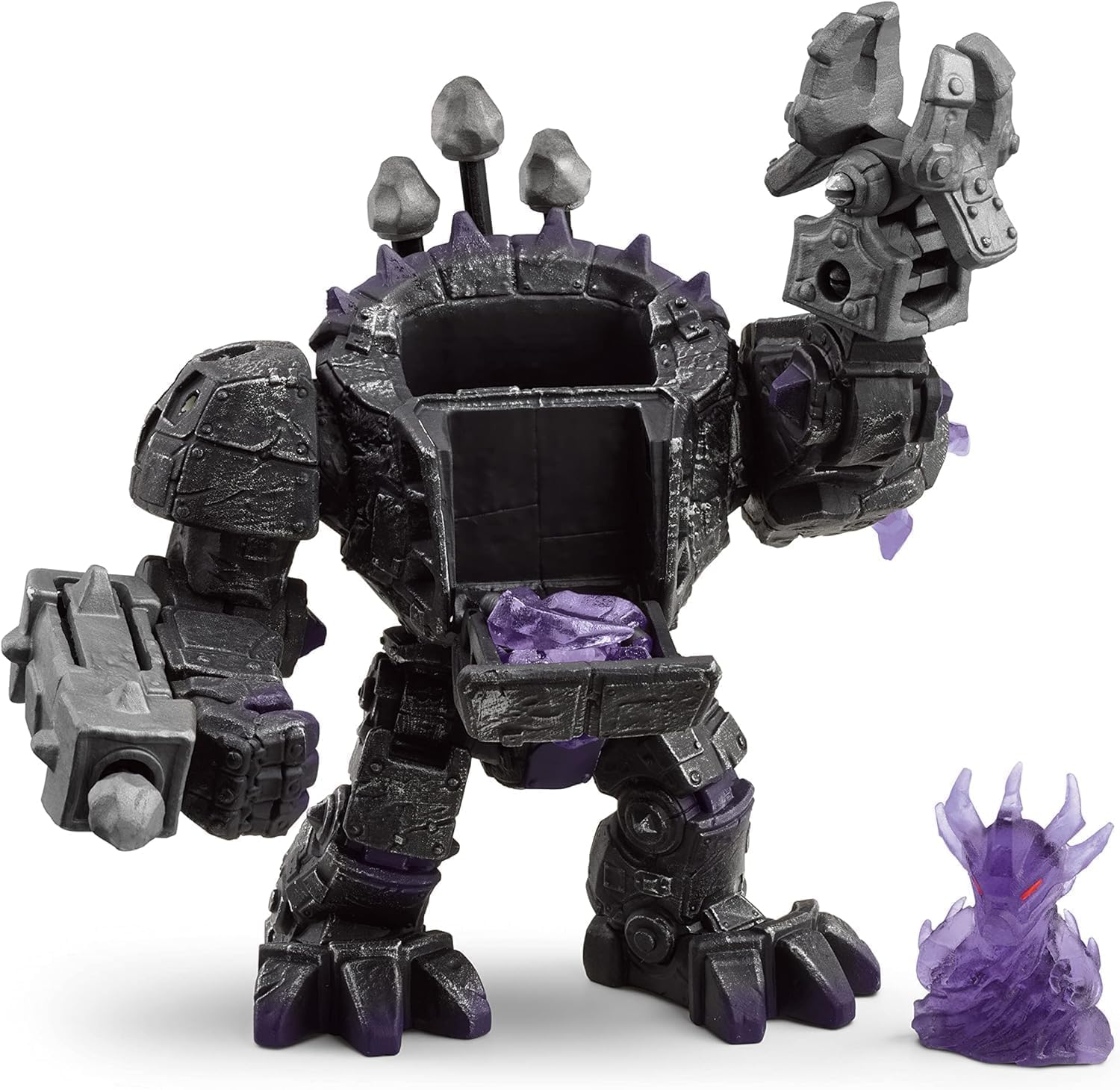 SCHLEICH ELDRADOR CREATURES | Robot Master delle Ombre 42557 con Mini Creature | Con funzione di tiro, vano segreto e busto rotante | Idea regalo per bambini da 7 anni in su | Set da 17 pezzi