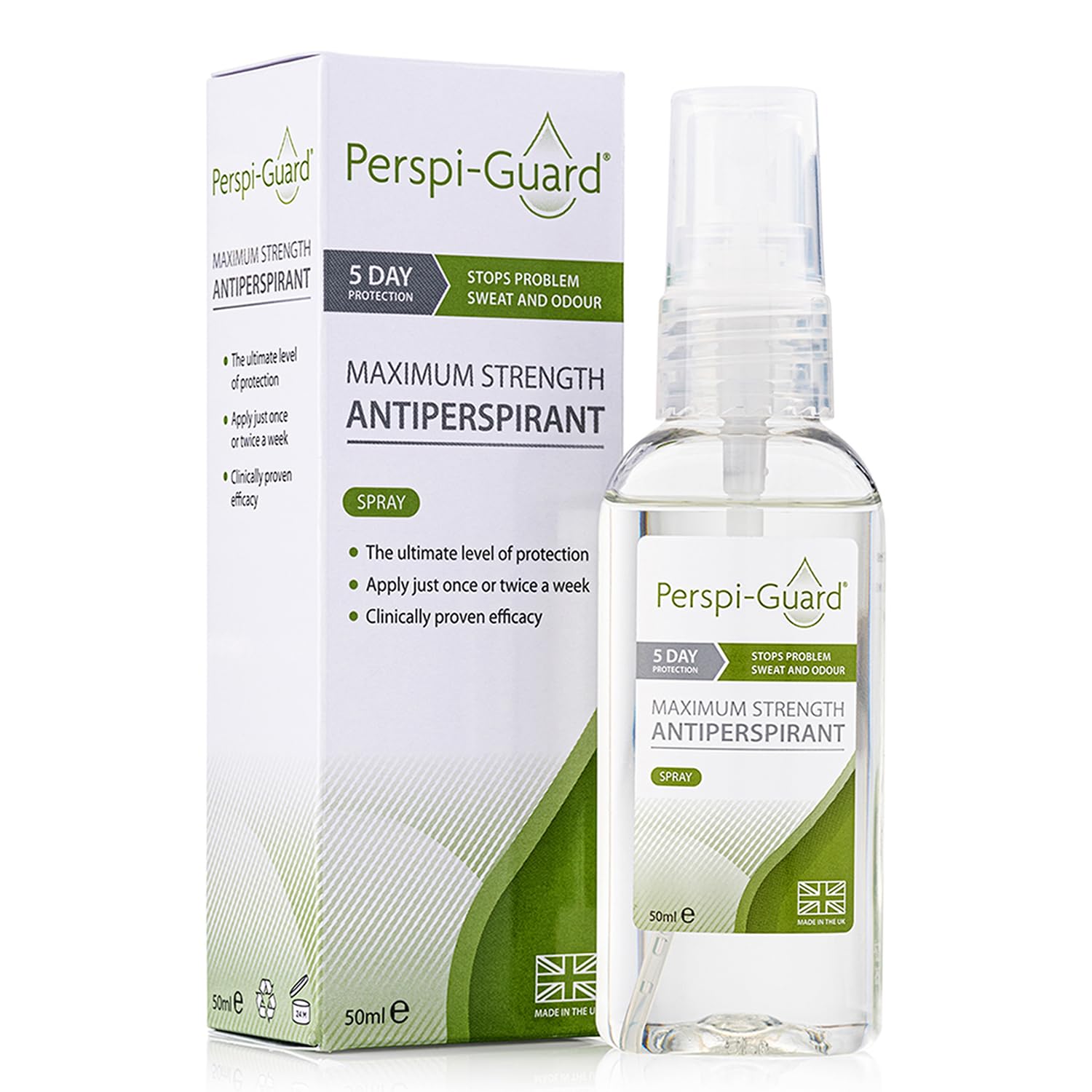 Perspiguard Maximum Strength Antiperspirant 50ml - 5 Day Protection : Perspi Guard : Beauty & Personal Care