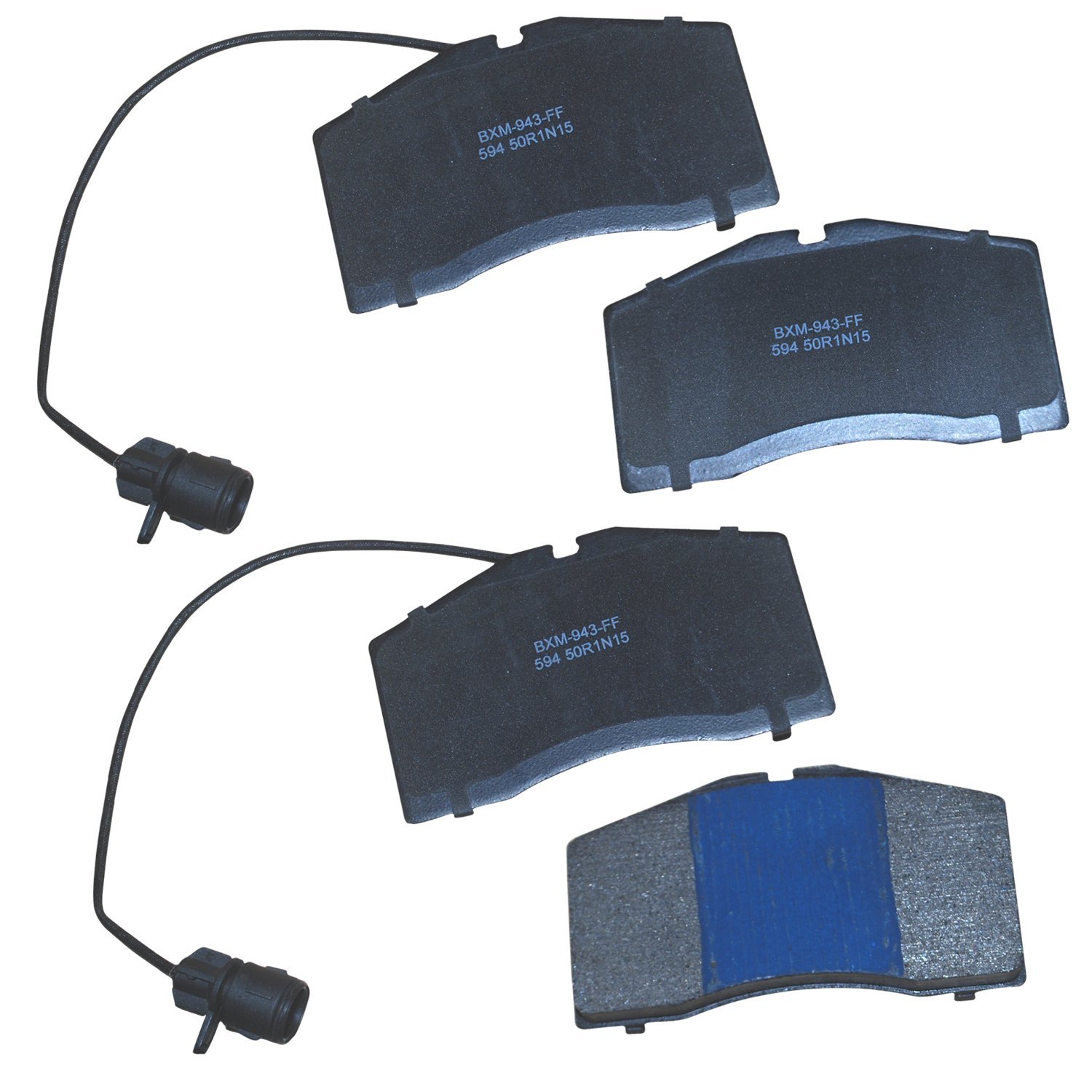 Bendix Premium SBM594 Semi-Metallic Front Brake Pads for Audi A8 Quattro 2000, A8 Quattro 2003-2002, S8 2003-2001
