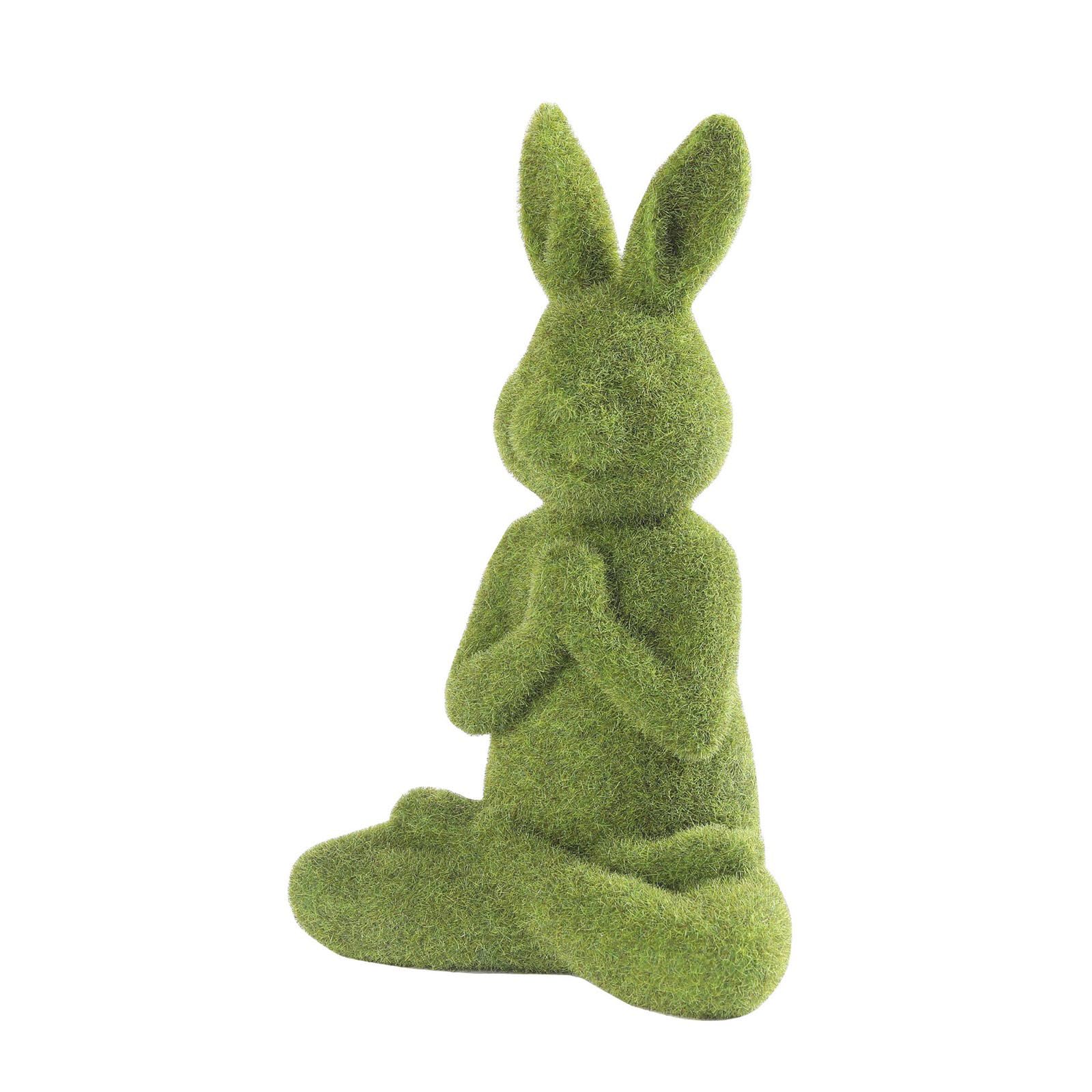 YROHGKPN Flocking Rabbits Statues Display Stylish Easters Flocking Statues Ornament for Garden and Indoor Decors Easters Decors