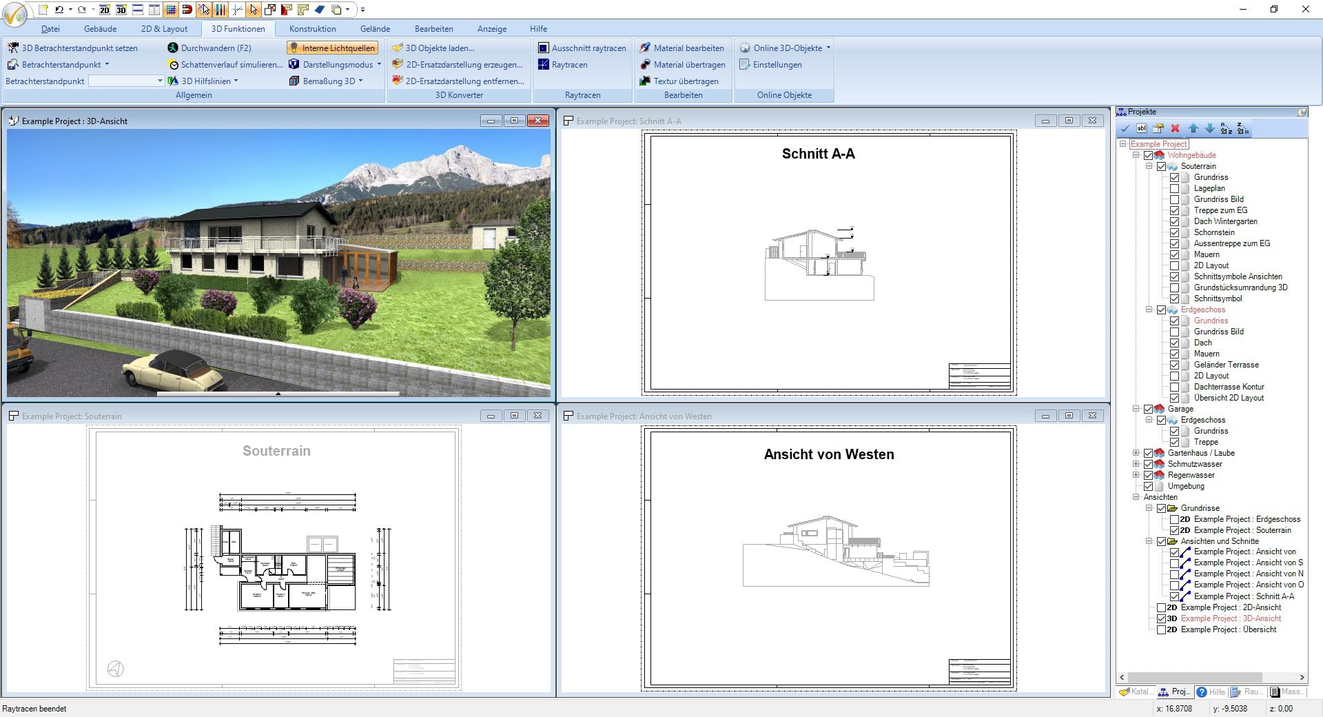 3D CAD 12 Architecture - Profi-Zeichenprogramm für Haus, Grundriss, Garten, Garage, Photovoltaik, Elektro, Deko für Win 11, 10