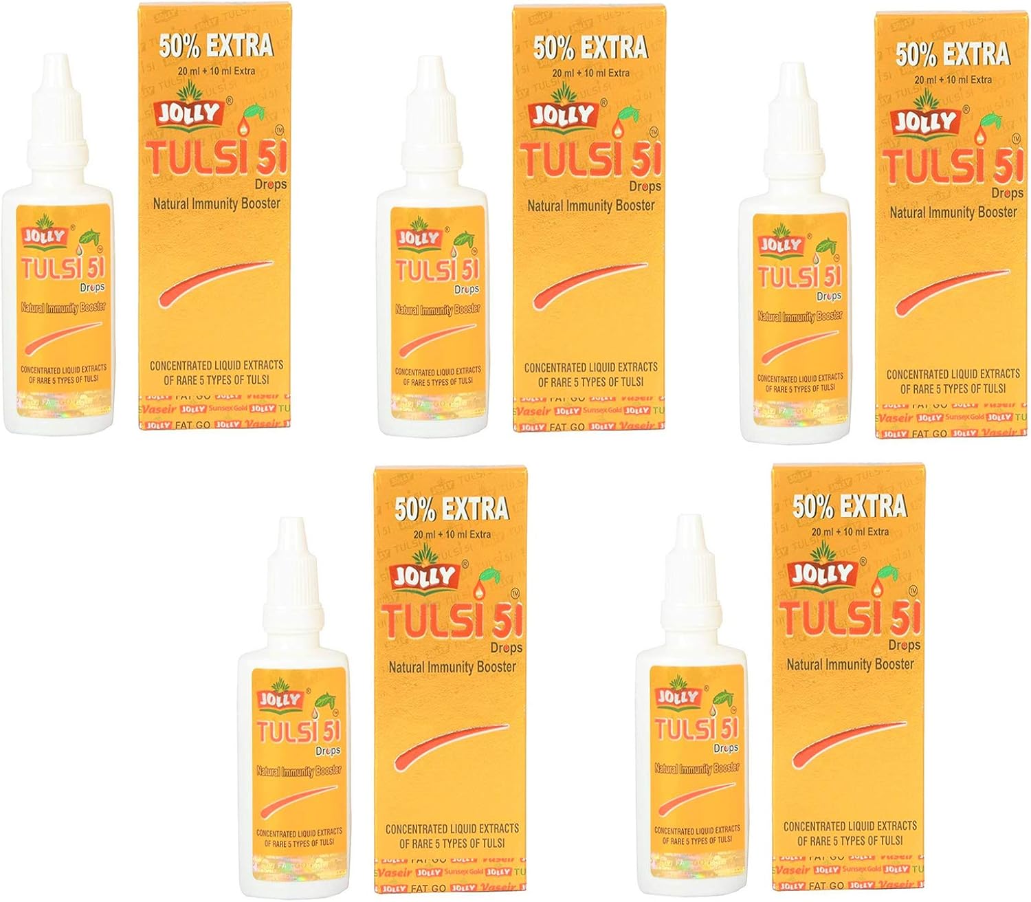 Tulsi 51 Drops Natural Immunity Booster 30 Ml (Pack of 5)