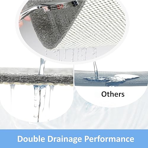 Miniatura 5 de Tapete de ducha cuadrado, 24 x 24 pulgadas, tapete de ducha súper antideslizante para ducha interior, tapete de baño de esponja de PVC suave sin