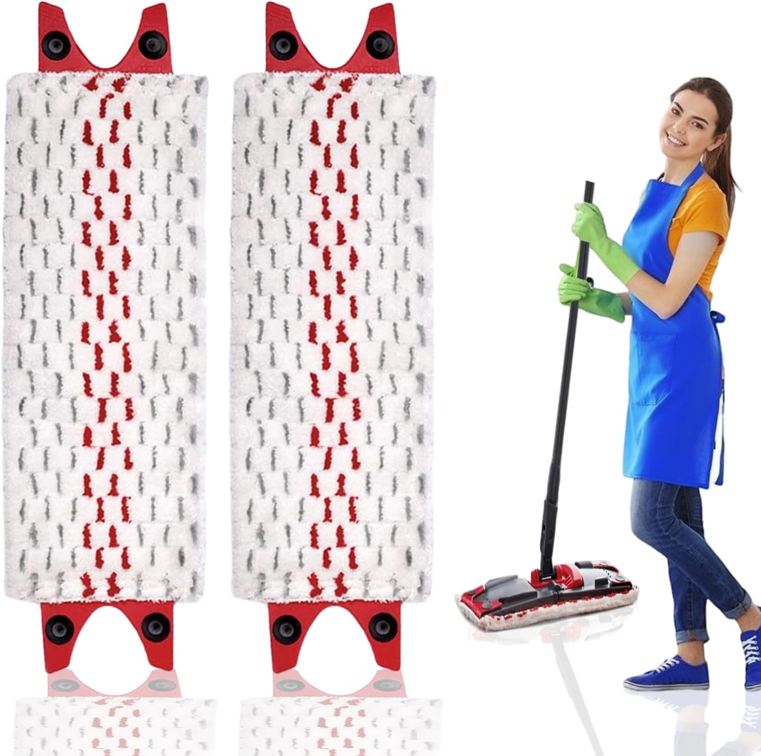 JaneYi 3 Pieces Ultramax Mop Refills Microfibre Mop Compatible With