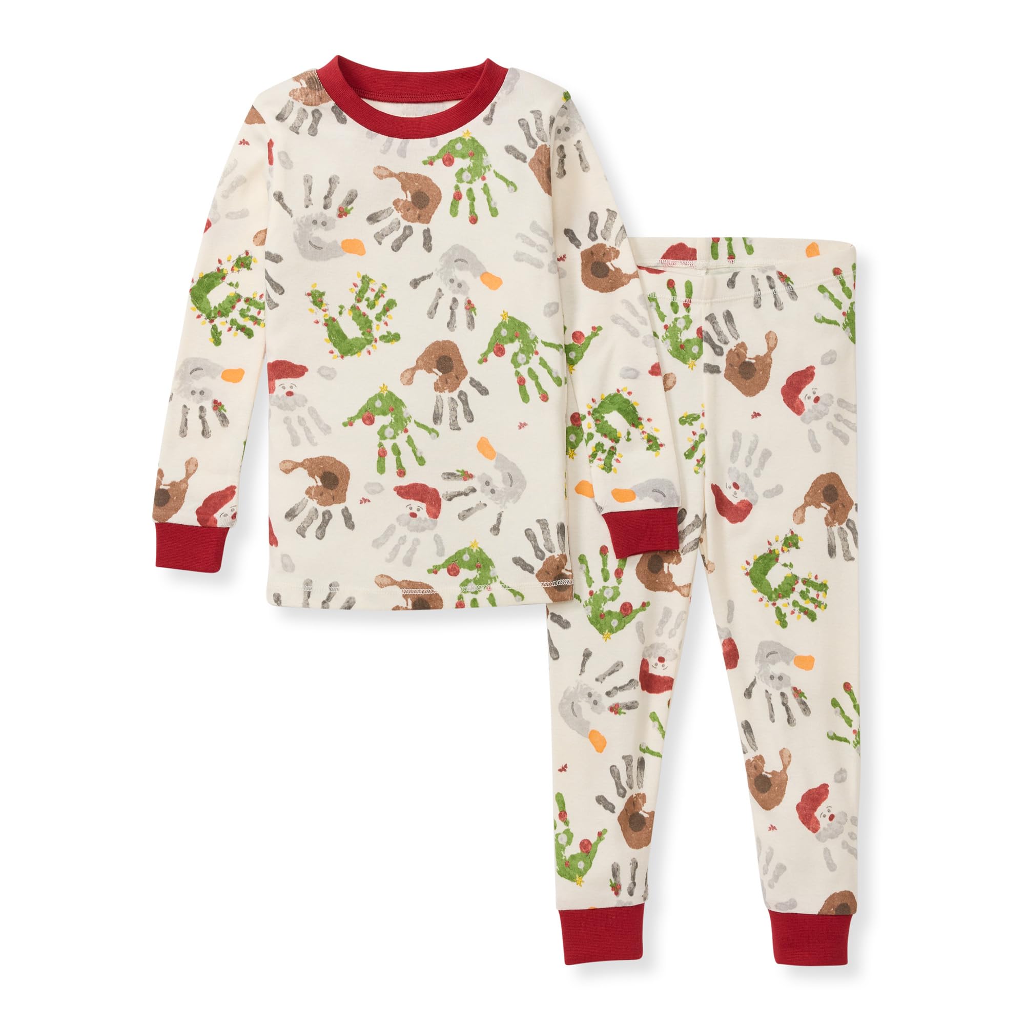 Burt's Bees - Pigiama da bambino e bambino, a maniche lunghe, 2 pezzi, in cotone, taglie da 12 mesi a 12 anni