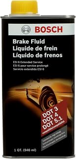Bosch ESI6-32N Brake Fluid 1 Quart - DOT 3/4/5.1 Compatible, Extended Life, Low Viscosity High Boiling Point