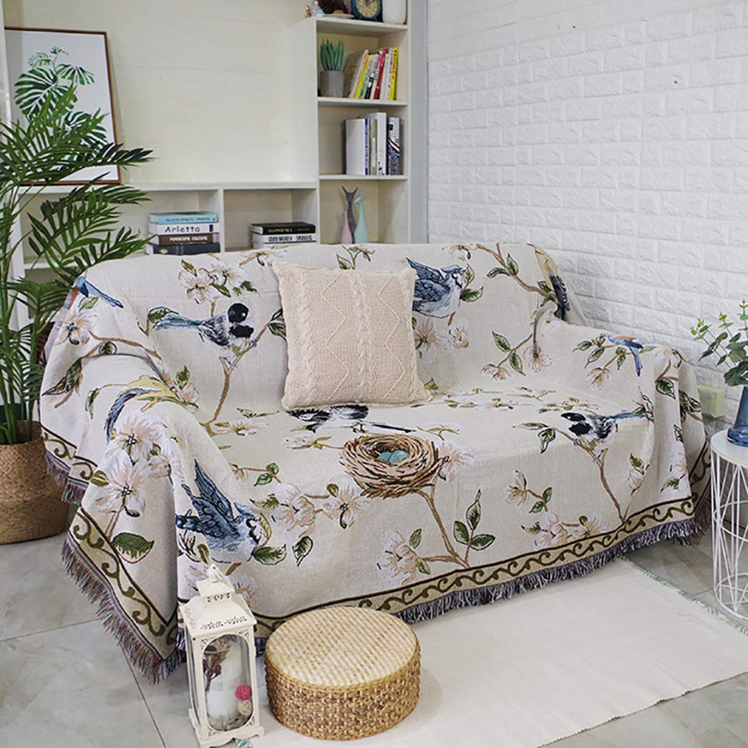 Jeté de lit antidérapant grand format 160x300 couverture de fauteuil rétro