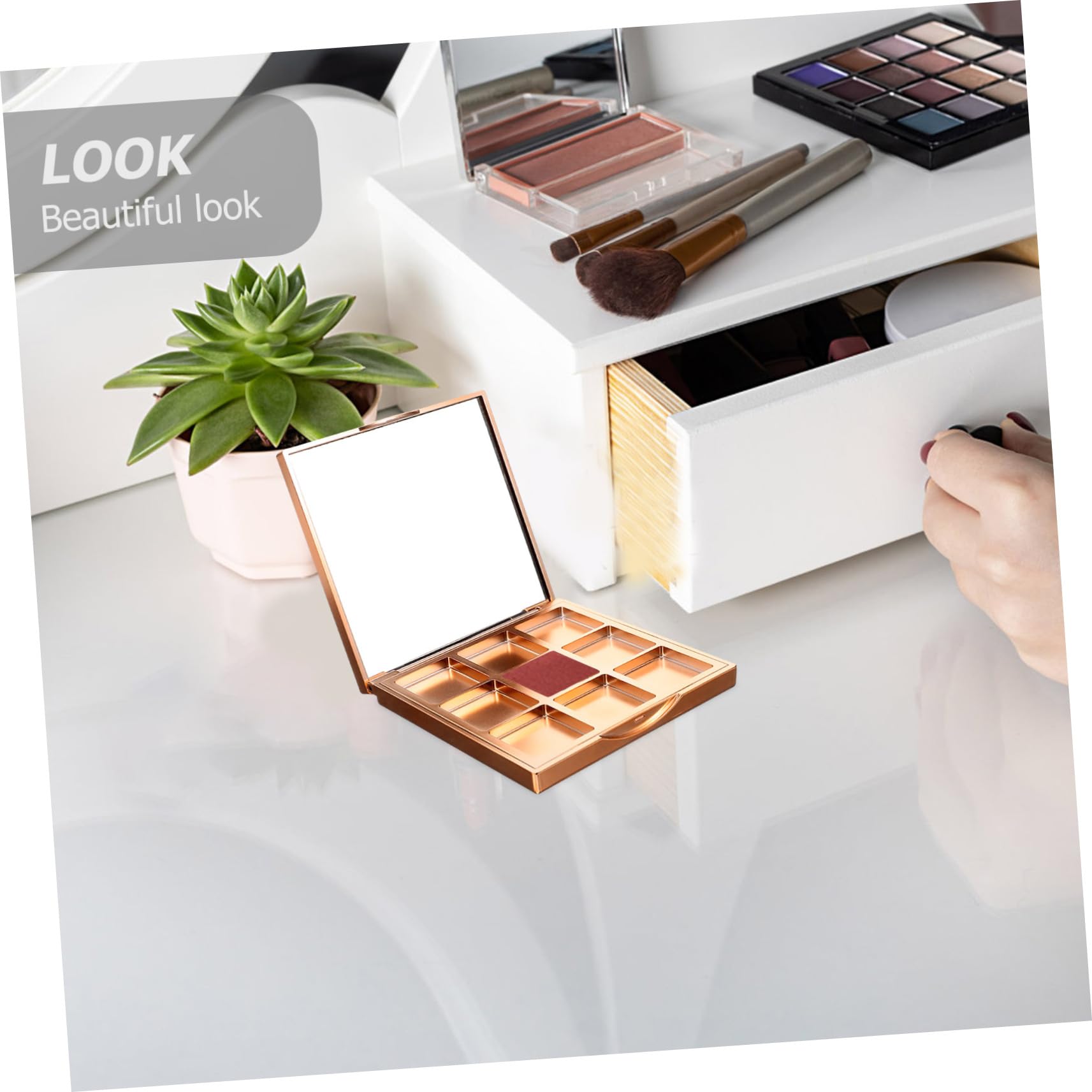 Didiseaon 5pezzi Palette Per Ombretti Vuota Scomparti Design e Portatile Per Makeup Personalizzato Per Viaggi e Cosmetici