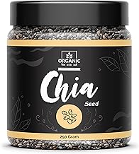 Organic Box 100% Natural and Premium Raw Unroasted Chia Seeds - 250 Gram - Omega 3 and Fiber for Weight Loss - Diwali Gift Pack