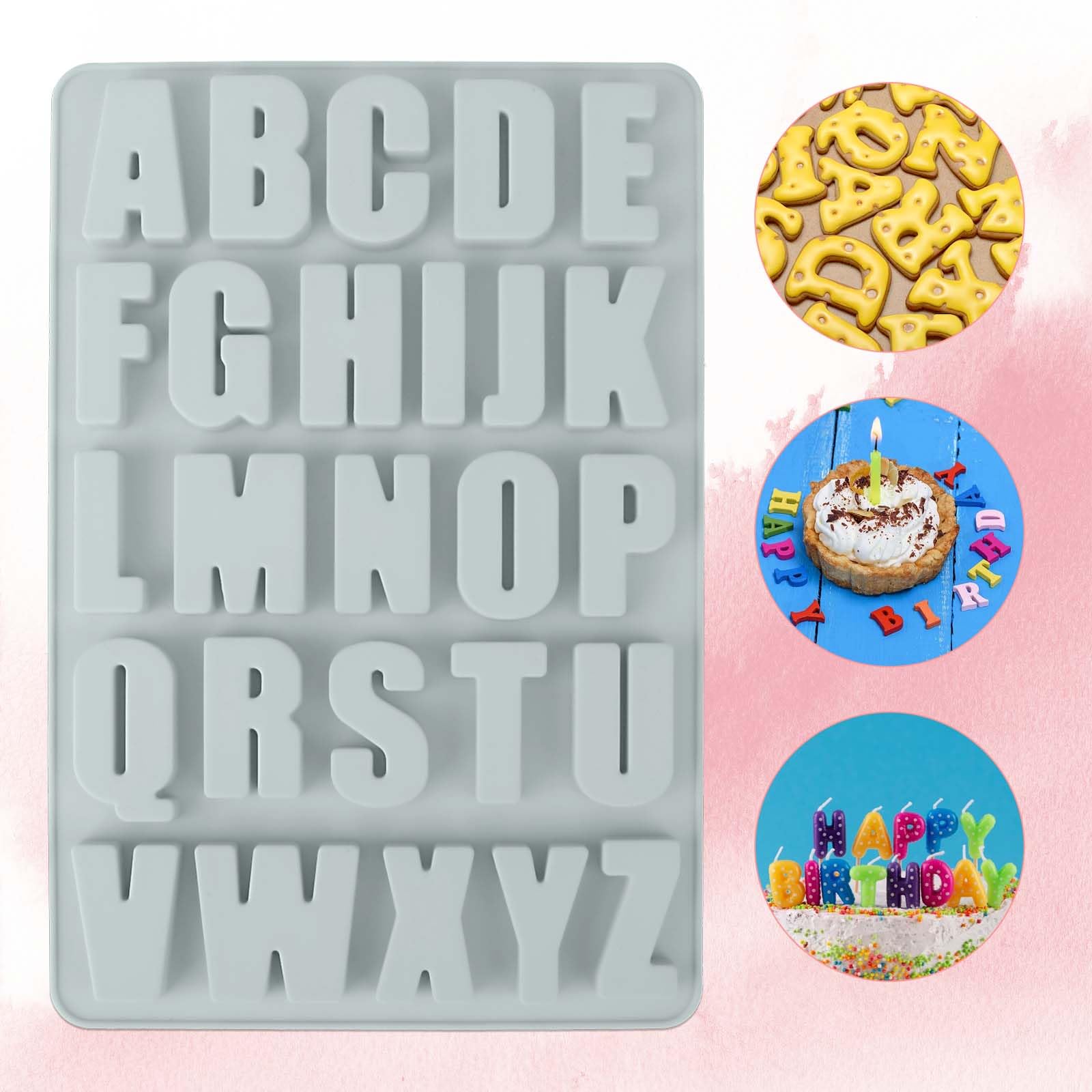 Duisoad 2-teiliges Silikonform Set Buchstaben & Zahlen - Backformen Für Schokolade Kuchen